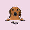 Diseño en archivo de un retrato de tu mascota estilo "mi mascota en el bolsillo"
