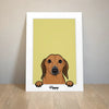 Retrato de tu mascota estilo "mi mascota en el bolsillo" (opción 2) impreso en póster de primera calidad