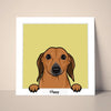 Retrato de tu mascota estilo "mi mascota en el bolsillo" (opción 2) impreso en póster de primera calidad