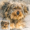 Diseño en archivo de un retrato de tu mascota estilo "pintura de pincel seco" en alta resolución