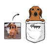 Retrato de tu mascota estilo "mi mascota en el bolsillo" impreso en camiseta 100% algodón premium para hombre o mujer 🐶