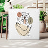 Retrato de tu mascota estilo "arte de línea continua" impreso en lienzo 🐶